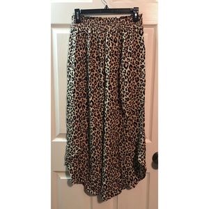 Midi cheetah print skirt